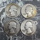 Four (4) Washington Silver Quarters, 1941D, 1942S, 1942D, 1944S - WQ403