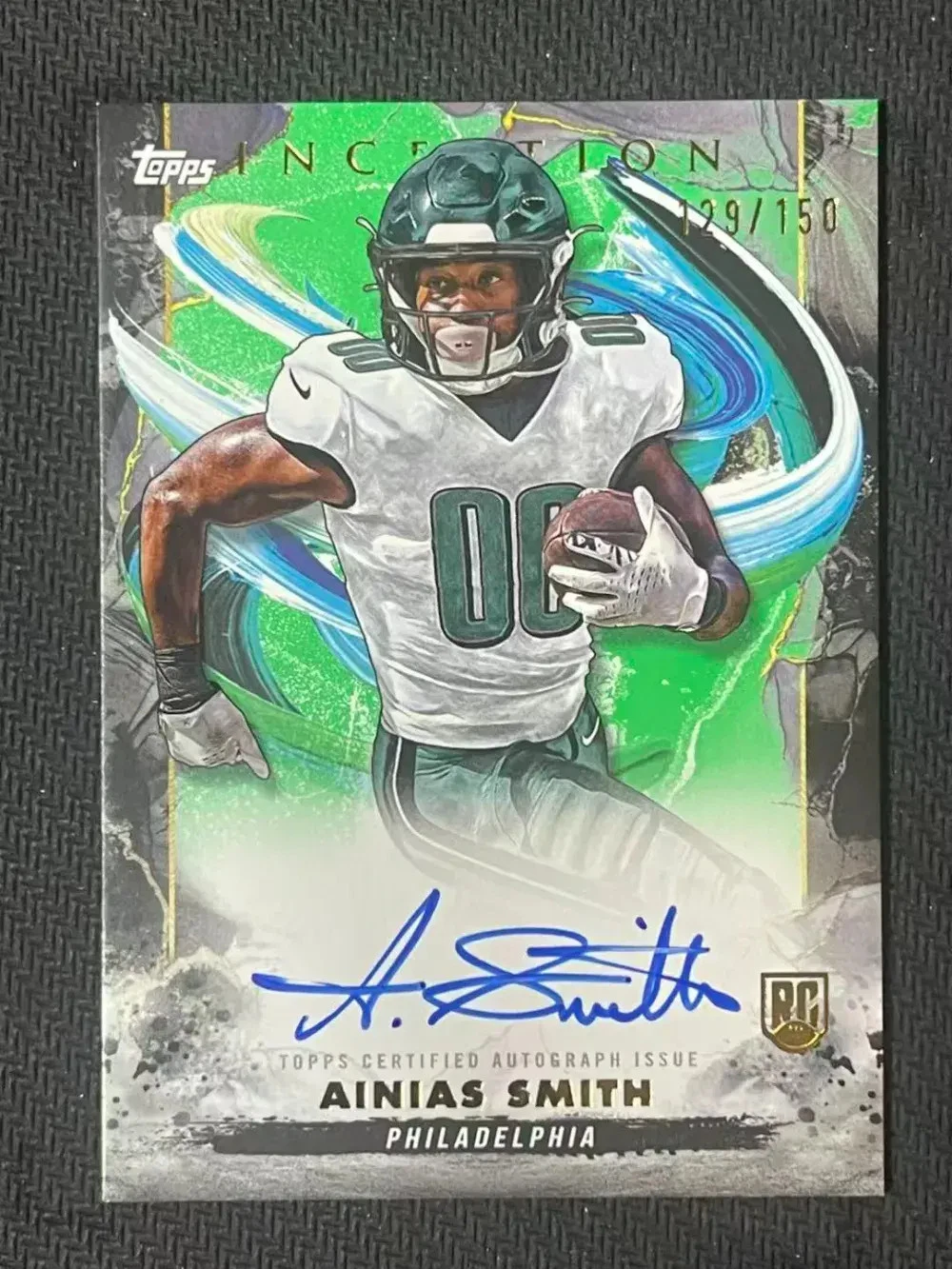 Ainias Smith Topps Inception Rookie Autographs #RAAS Green