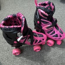 Roller Derby RD Girls Youth Adjustable Quad Roller Skates Pink/Black Size 3-6