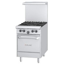Garland G24-4L Natural Gas 4 Burner 24" Range with Space Saver Oven - 164,000 BT