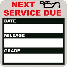 Oil Change Stickers Static Cling, 120pcs 2x2 Inches Oil Change Reminder Stick...