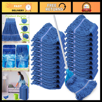 20 Pcs Heavy Duty Microfiber Mop Head Replacements, 29'' Washable Loop End Refill