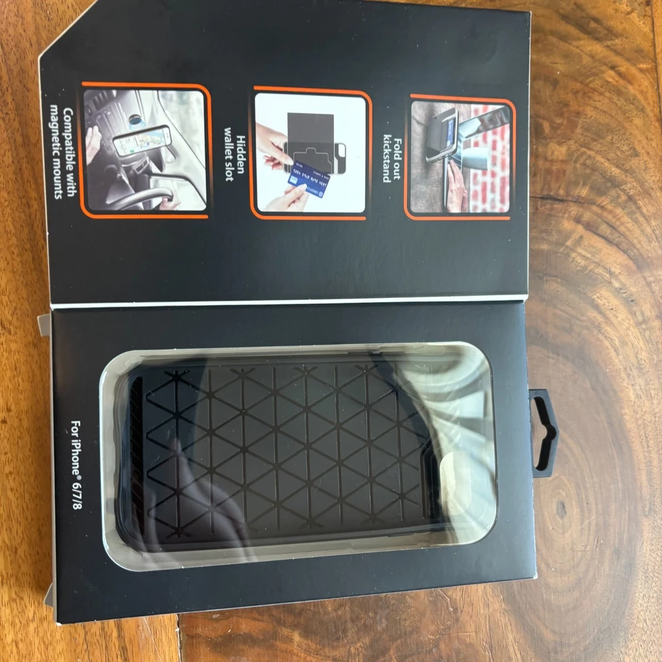 para iPhone 6 / 7 / 8 - Marca Blackweb - Funda Protectora - Pata de cabra y Cartera Foto 3 de 4