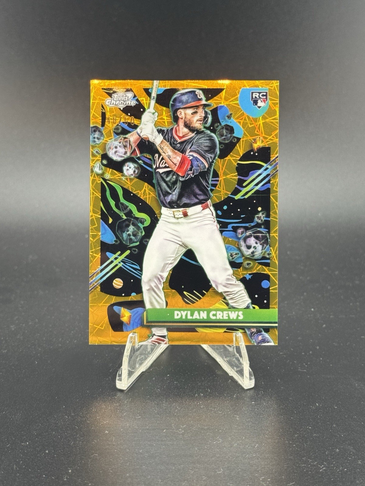 2025 Topps Chrome Cosmic Dylan Crews Gold Interstellar Refractor /50 #194