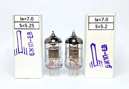 US Stock! 6J1P-EV 6J1  EF95 6Ж1П Voskhod 1970s MATCHED PAIR (2pcs) TUBES NEW NOS