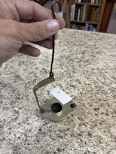 Antique Brass Betty Lamp Cruise Lamp Whale Oil Lamp w/Hanger & Hook 10"L