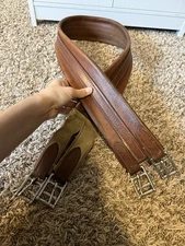 Brown Leather English Girth 50” Crosby England
