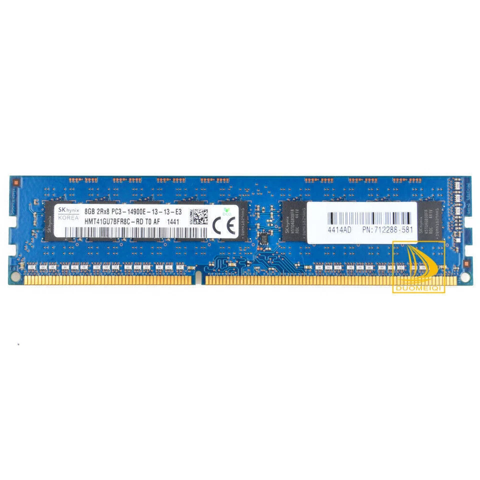 16GB SK Hynix 2x 8GB 2Rx8 DDR3 1866MHZ PC3-14900E 240Pin DIMM Desktop Memory RAM - Image 2 of 4
