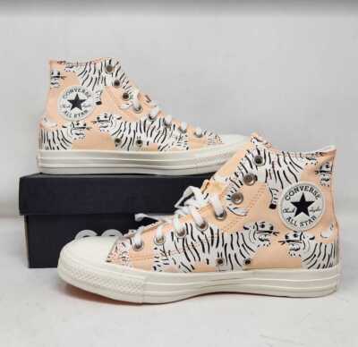 Women's Converse CTAS Hi All Star animal tiger print abstract sneakers  A06819C