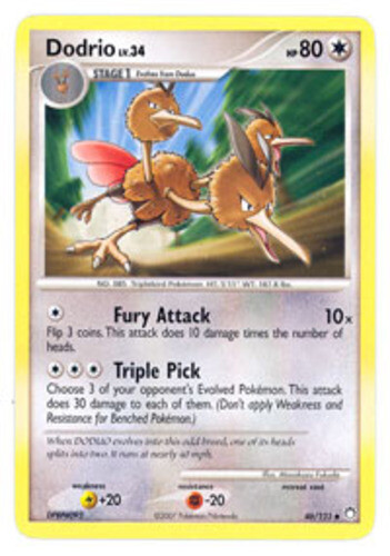 Pokemon - Dodrio - 46/123 - Uncommon - Mysterious Treasures - NM