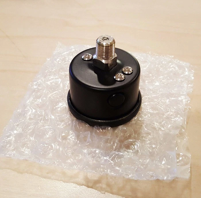 Marshall Gauge 0-100 psi presión de combustible presión de aceite 1,5" líquido negro medianoche Foto 3 de 4