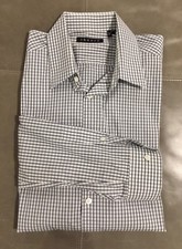 Theory Dover Point Markdale Stretch Nylon Cotton Dress Shirt 42 16.5 35 195