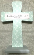 Day Spring-"Be still, and know that... Decorative Cross-9"Tx6"Wx 2 3/4"DNEW(A11)