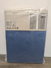IKEA GOREL Adjustable Rod Pocket Drapery Panels 57" x 98" Blue Curtains Set NEW