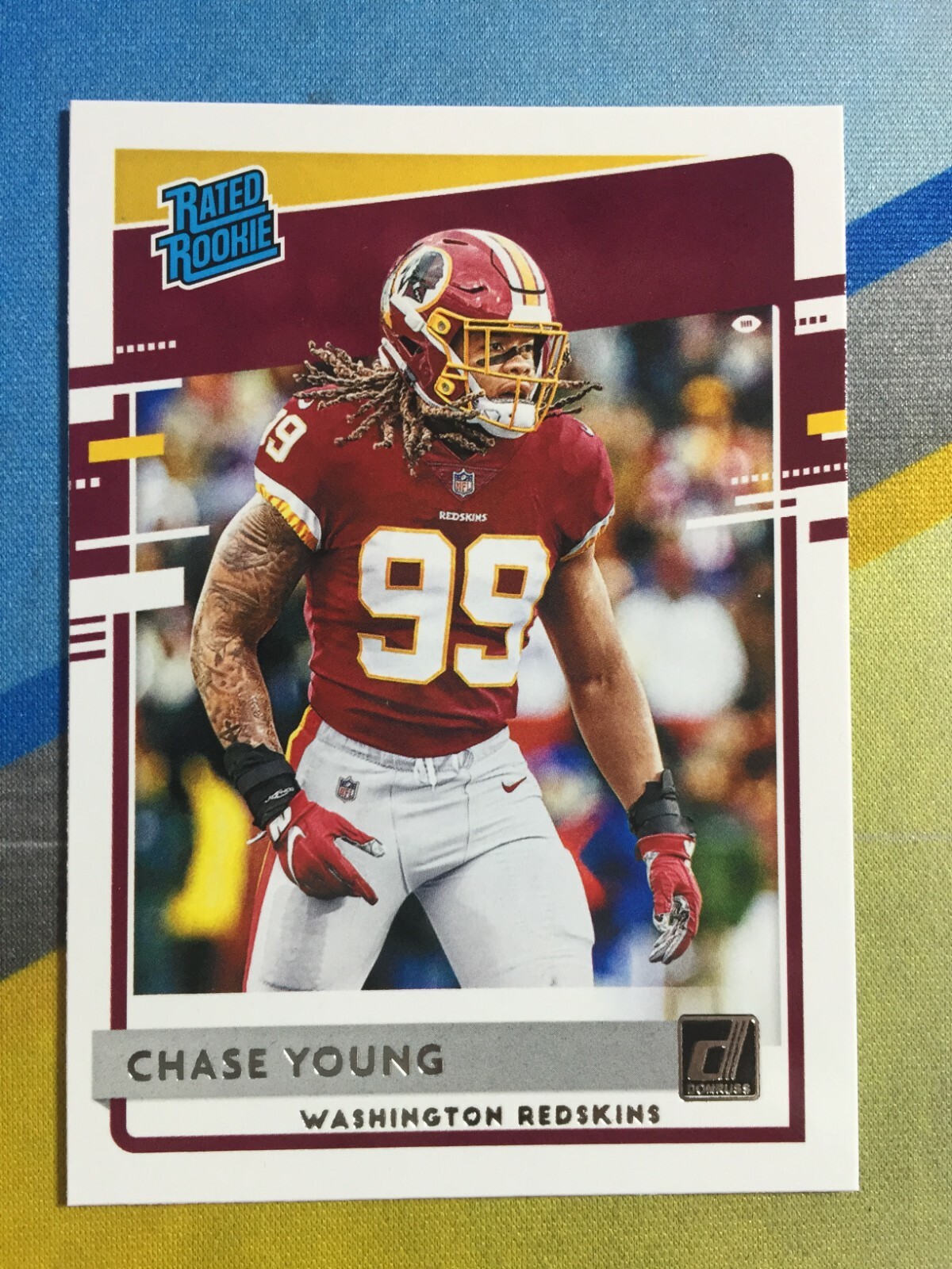 2020 Donruss Football CHASE YOUNG Washington WFT Rated Rookie #316