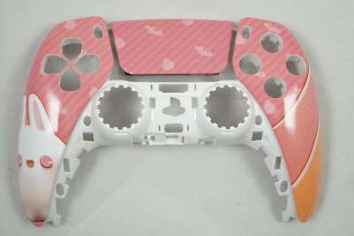 Pink, White Rabbit Front Shell + Touch Pad PS5 Controller