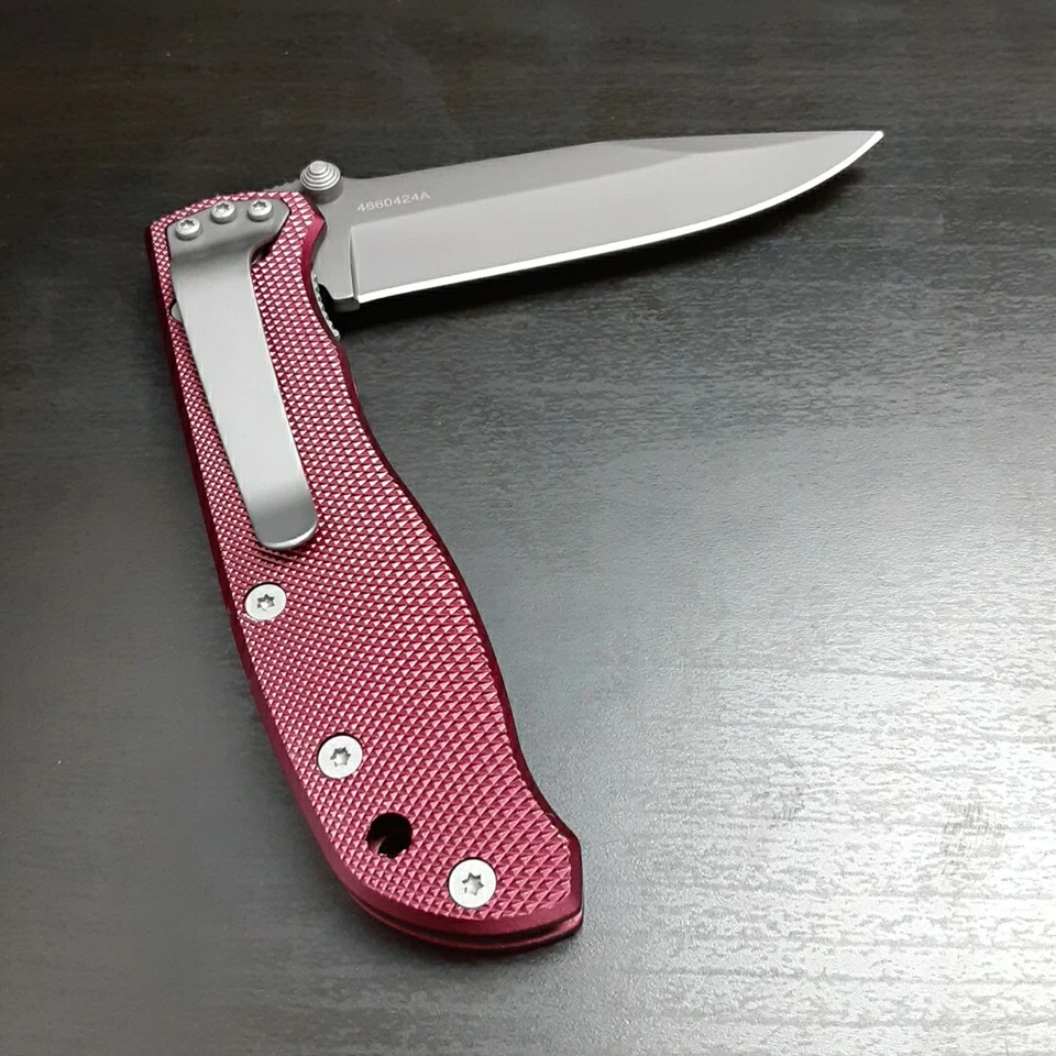 Gerber Air Ranger Pocket Knife Red Aluminum Handle straight Edge Blade New - Image 4 of 4