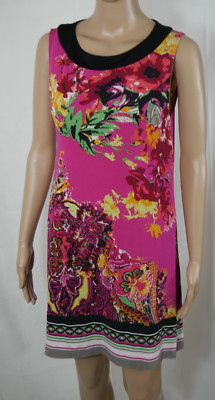 Damen COMMA Traumhaftes Stretch Kleid Pink Bunt Blumen Sommer Chic Größe 36 NEU!