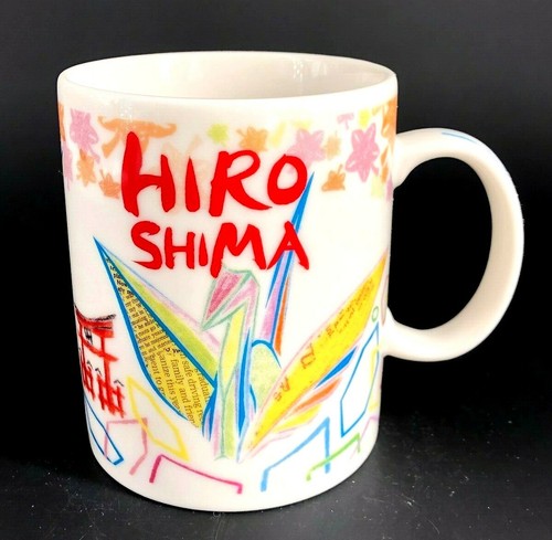 Starbucks Coffee 2012 Japan HIROSHIMA City Origami Orizuru Crane Art Mug Cup