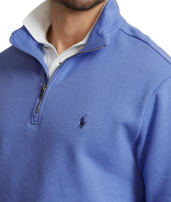 POLO RALPH LAUREN Men's Harbor Island Blue RL Fleece 1/4 Zip