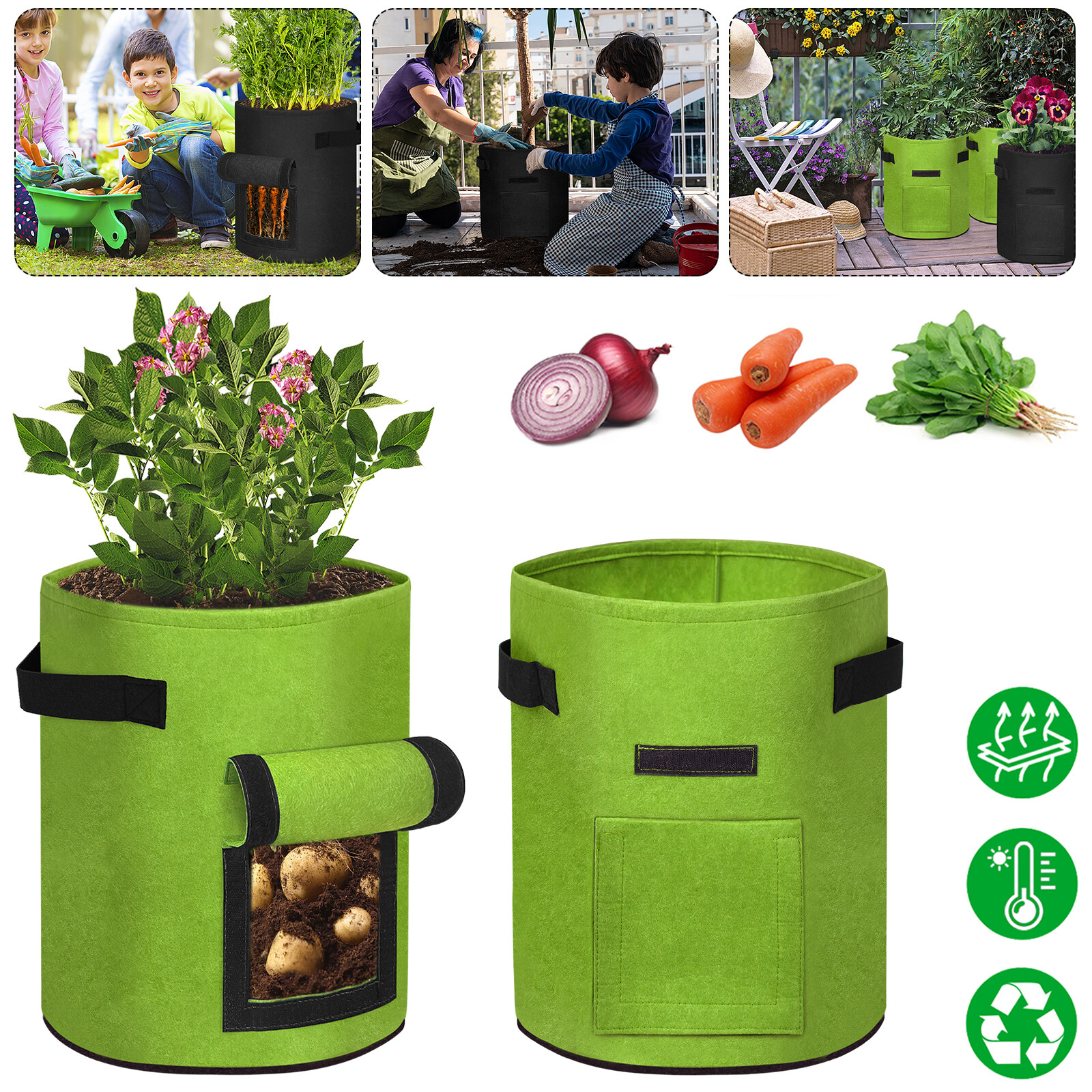 Pflanzsack Kartoffelsack Pflanztasche Pflanzen Bag Pflanzbehälter