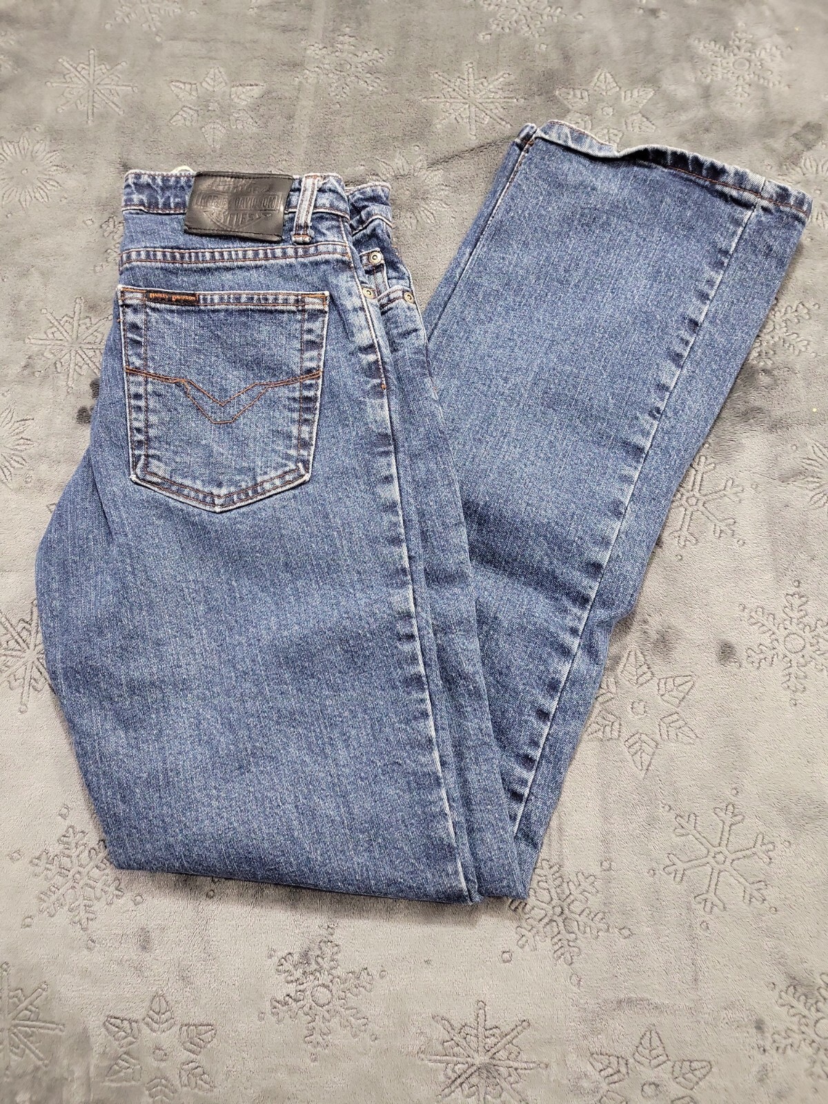 Harley Davidson Womens Size 6L 6 Long Denim Blue Jeans Straight Leg Bootcut  | eBay