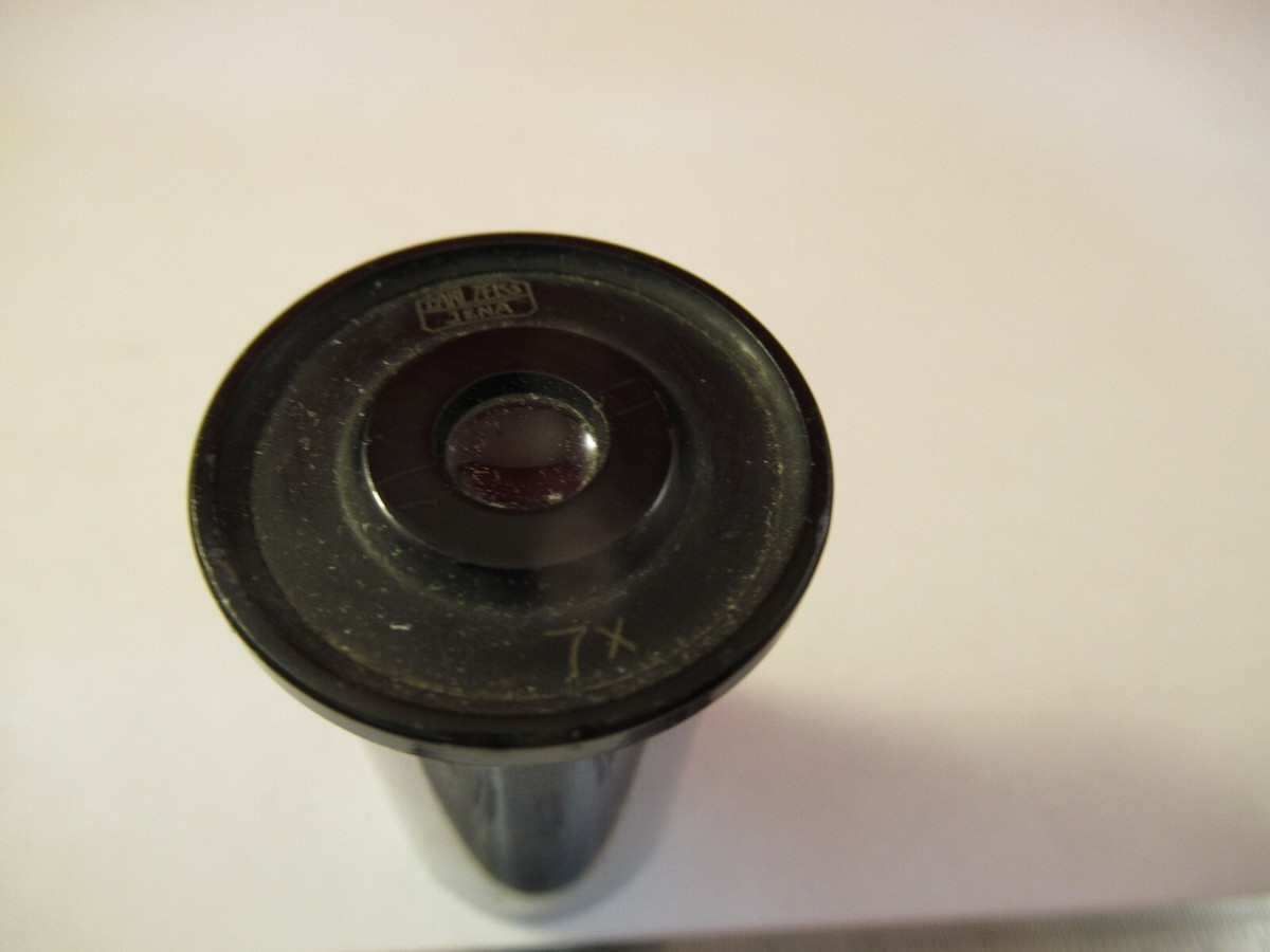 ANTIQUE CARL ZEISS JENA 7X OPTIC EYEPIECE GERMANY MICROSCOPE PART