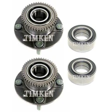 Front and Rear Wheel Bearings & Hubs Kit Timken For Mazda Miata RWD 4-Wheel ABS