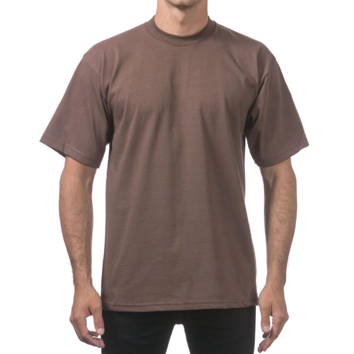 T-shirt Homme été Classique Marron - Coton, Tailles S à 5XL - Ayino