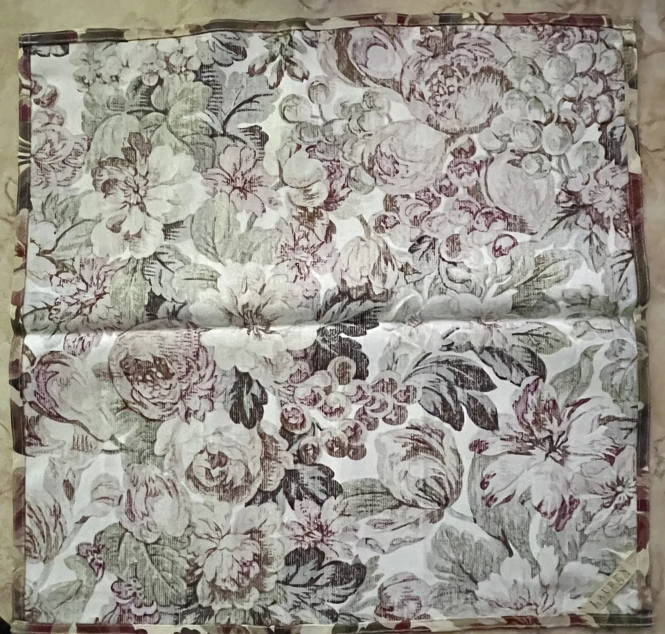 Ralph Lauren Cliffwoods цветочный 4 салфетки и дорожка для стола зеленый кремовый новый - Изображение 4 из 4