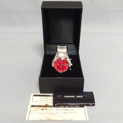 Citizen Hello Kitty Chronograph Watch with Box Silver Red 2000