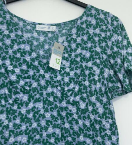 BNWT Primark Green Floral Viscose Dress Size 12 - Picture 9 of 18