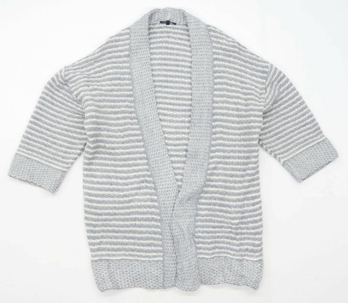 Warehouse Womens Size S Striped Grey 