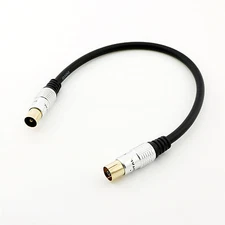 1pcs TV 9.5mm Coax Male to Female Jack Antenna Adapter Connector Cable 1FT/30CM