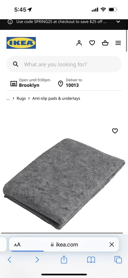 Alfombra IKEA Alta Calidad 5’7x7’7 CALIDAD TAN BUENA COMO CUANDO SE COMPRÓ, ALFOMBRA ALMOHADILLA INCLUIDA Foto 2 de 2