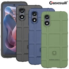 For Motorola Moto G Play (2024) Shockproof Armor Case Cover + Screen Protector