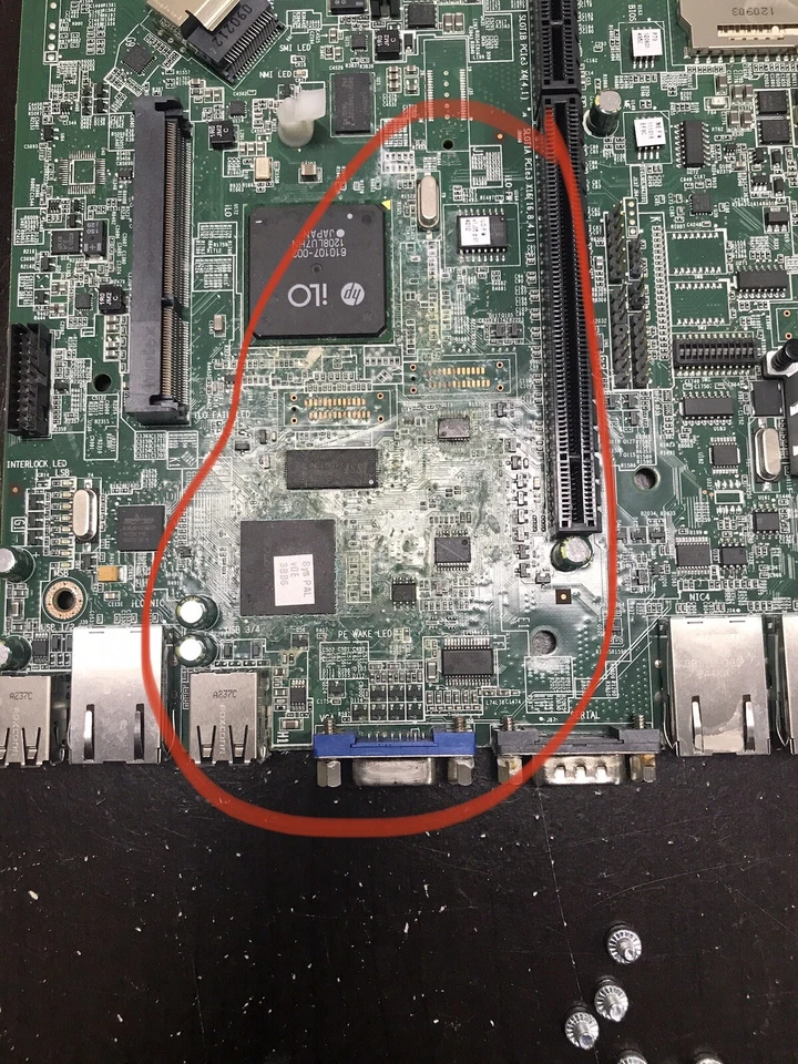 HP 647400-001 System Board or ProLiant DL360e Gen8 Server FOR PARTS WATER DAMAGE - Image 2 of 3