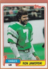 1981 TOPPS FOOTBALL RON JAWORSKI #280 EAGLES NM/NM+ *A11888