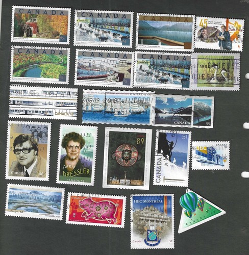 Canada - Twenty different used commutative issue sized stamps (a13)