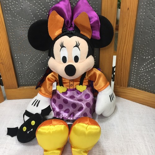 Set of 2 Disney Minnie Mouse 10” Plush Halloween Witch & Bat Costume Teddy Bears - Picture 10 of 15