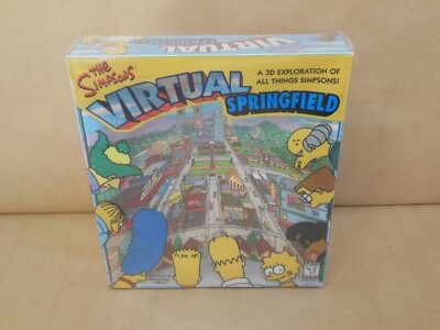 1997 The Simpsons Virtual Springfield PC Game 3D Exploring Windows 95 New In Box