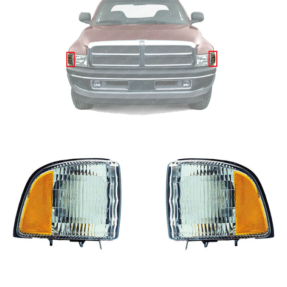 Turn Signal Lights For 1994-2001 Dodge Ram 1500 / 1994-1902 Ram 2500 3500 - Image 2 of 4