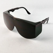 Crews Tacoma Welding Safety Glasses 5.0 Green Lens Adjustable Arms XL OTG Frame