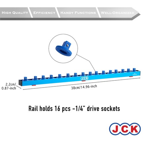JCK Professional Quality Aluminum 1/4" Socket Organizer  - Foto 4 di 7