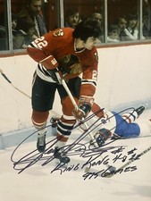 Jerry “KING KONG” KORAB Signed 8x10 Photo! Chicago Blackhawks! 975 Games W/COA