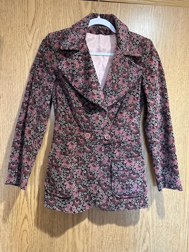 Vtg Wescott Floral Tapestry Jacket/blazer
