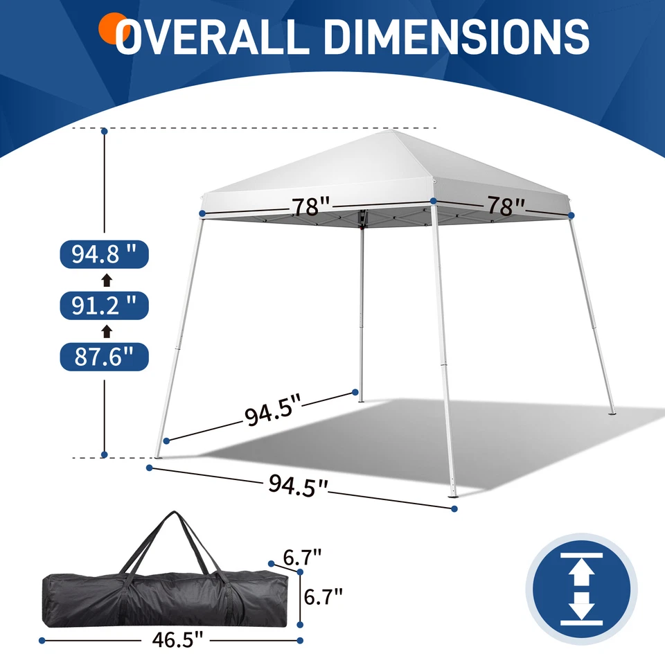 Tienda Plegable Portátil 2,4 x 2,4 m Uso Doméstico Impermeable Blanca Foto 2 de 4