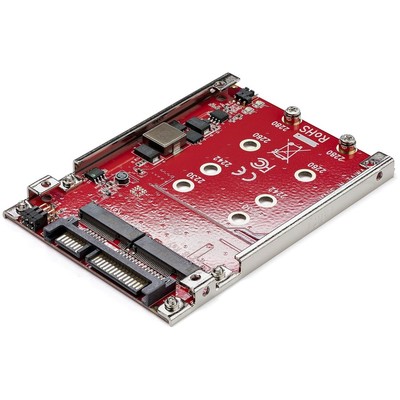 StarTech S322M225R Dual Slot M.2 to SATA Adapter for 2.5'' Drive Bay