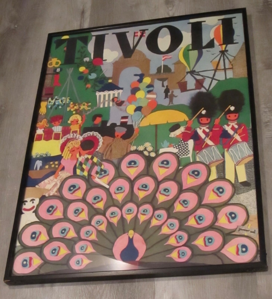 VTG TIVOLI GUNVOR ASK 1960'S POSTER FRAMED IN GLASS 24.4 in x 32.5