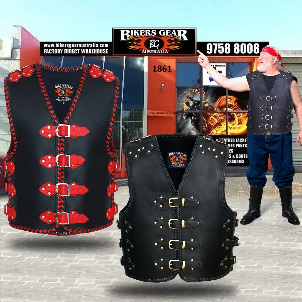 Cowhide waistcoat cheap